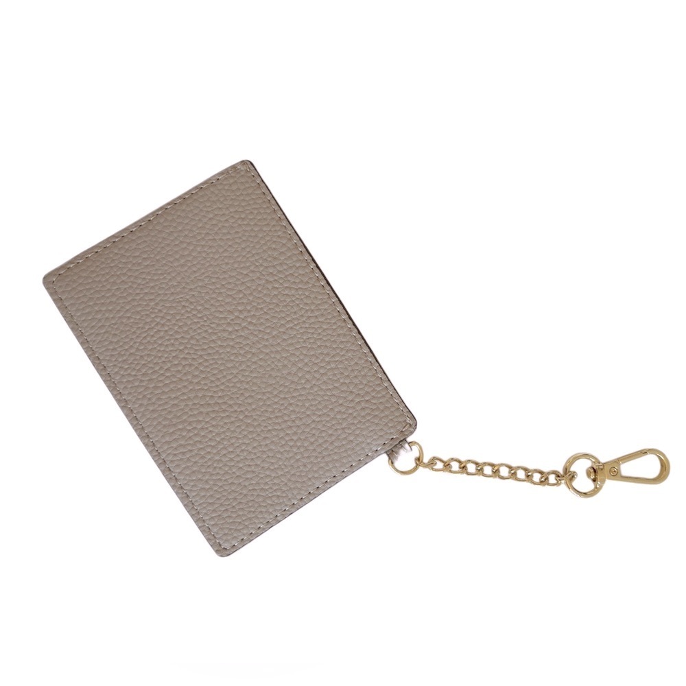 Nanette Lepore beige card holder on clip chain attachment to bag - Picture 4 of 5